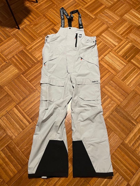 Montec Fawk Men's Insulated Ski & Snowboard Bib - Size XL - Light Gray/Black