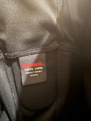 Black Unisex Large Youth Riddell Game Pants (New)