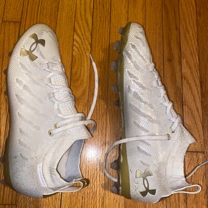White Men's Size M 12.5 (W 13.5) Adult Under Armour Cleats (Used)