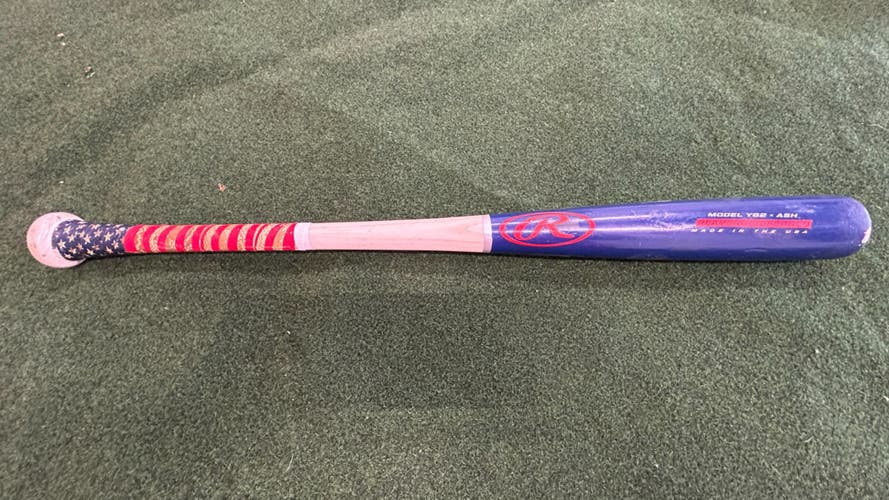 Rawlings Y62AUS 31" Youth Ash Wood Baseball Bat | Red/White/Blue | Used