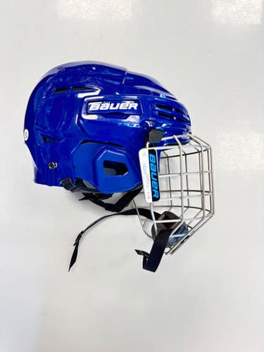 Used Bauer IMS 5 LARGE Helmet Cage Combo Royal Blue LG 11860-S000311265