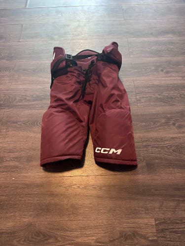 Senior Large CCM Tacks 95C Hockey Pants (Used) MAROON COLOR