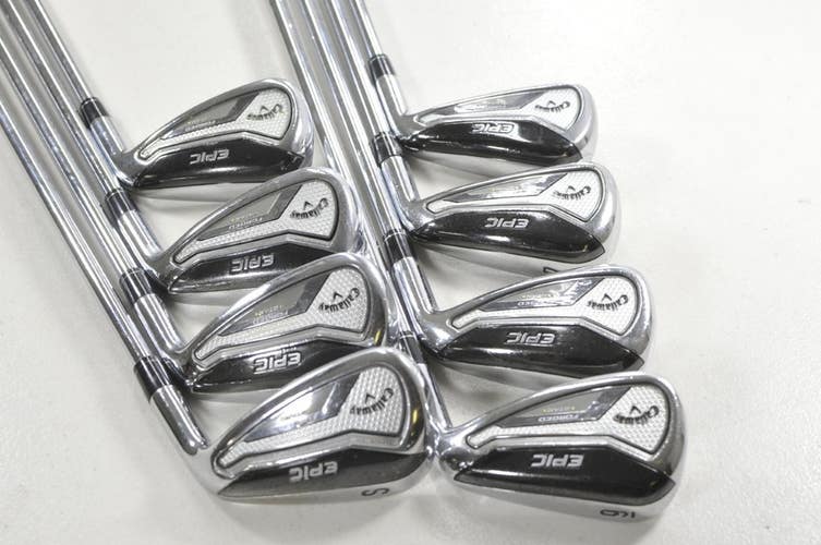 Callaway Epic Forged Star 6-PW,AW,GW,SW Iron Set Stiff Flex NS Pro Steel #217785