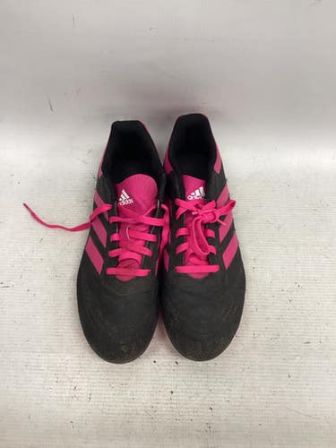 Used Adidas PLAIN SOCCER CLEAT Soccer Cleats Black And Pink Junior 06 11851-S000048402