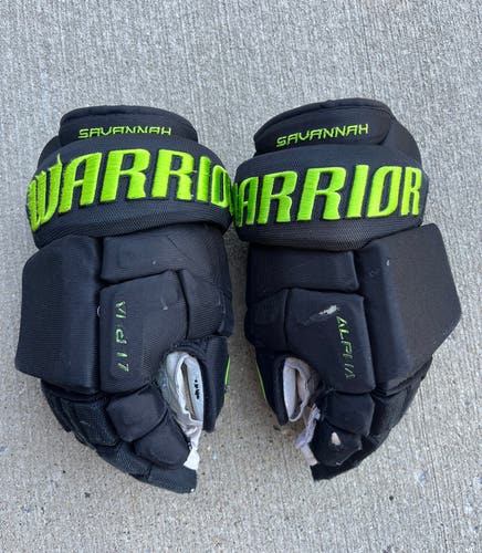 Savannah Ghost Pirates ECHL Warrior Alpha Pro Gloves 14" Pro Stock (Used)