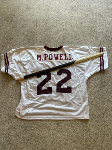 RARE - Mikey Powell Signed Game Worn Jersey From LXM Pro 610 & Tidewater Shaft