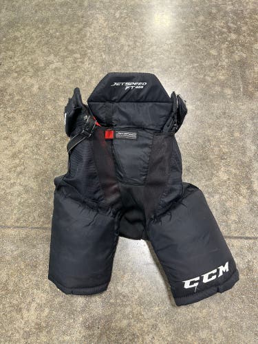 Black Junior Medium CCM JetSpeed FT485 Hockey Pants (Used)