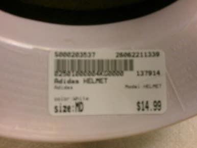 Used Adidas HELMET Batting Helmet No Mask White MD 11339-S000203537