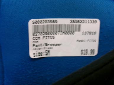 Used CCM FITOS Junior Pant Black SM 11339-S000203565