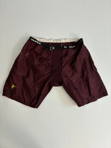 Used Senior XL Tackla Hockey Pant Shell Pro Stock - Maroon