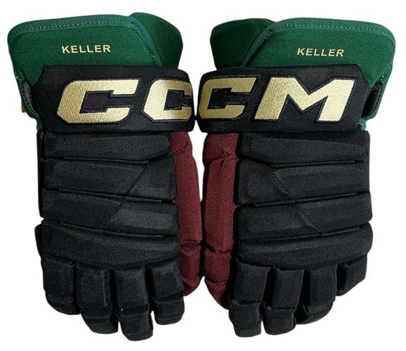 KELLER CCM Pro Stock 13” Hockey Gloves Coyotes Black (New) 78010
