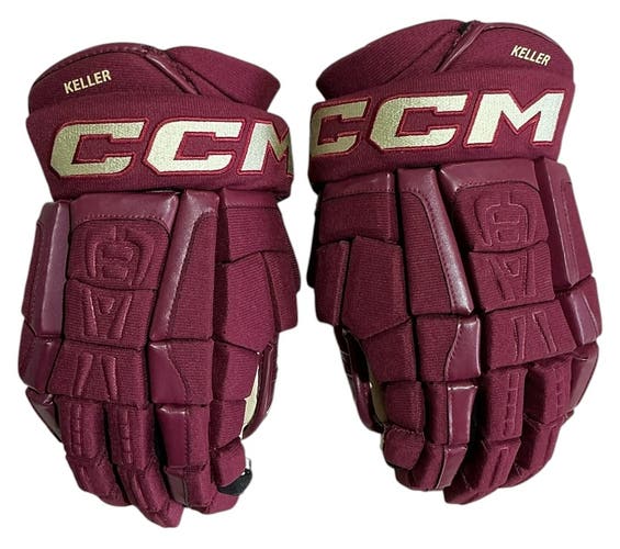 KELLER CCM Pro Stock 13” Hockey Gloves Coyotes Maroon (New) 78011