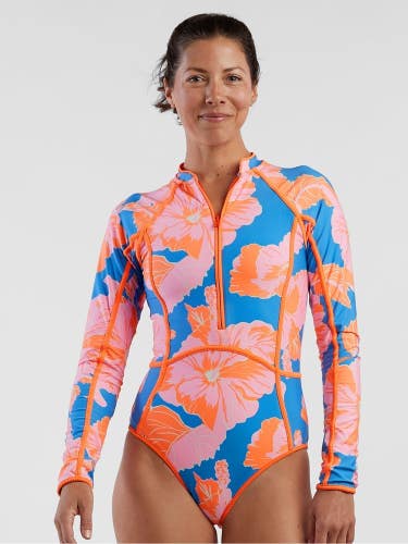 Maaji Magnolia Mirage Cardi Swimsuit Womens Medium Bright Blue One Piece UPS1224