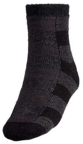 Northeast Outfitters Cozy Cabin Crew Socks Men's Large Black Buff Check UPS1129