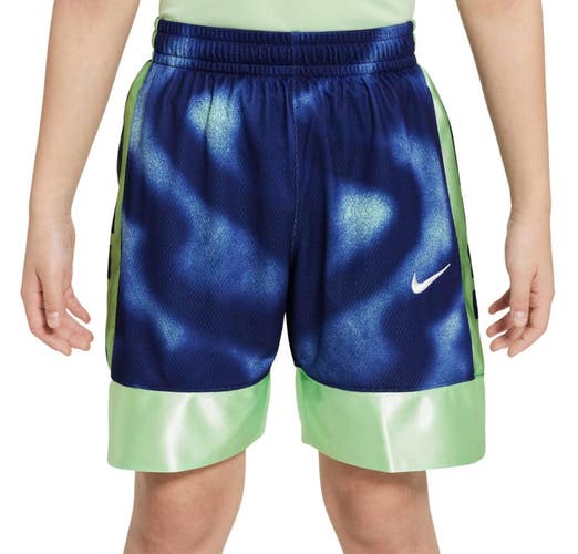 Nike Dri-FIT Elite 23 Basketball Shorts Boys Large Blue Drawstring Waist UPS951