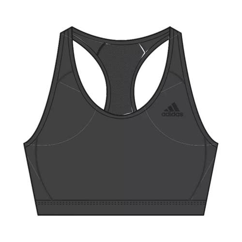 Adidas Sports Bra Women's XS Black Stretch Racerback Pullover Training UPS930