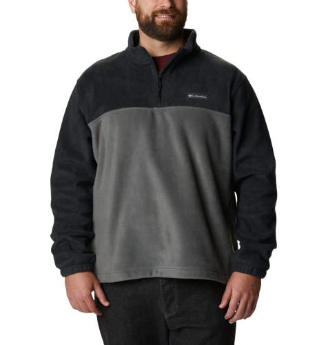 Columbia Steens Mountain Jacket Mens 1X Black Grill 250g Fleece 1/2 Zip UPS1307