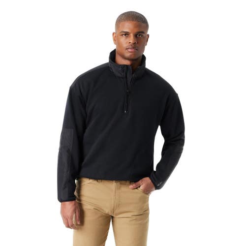 Bass Outdoor Sweatshirt Men's XL Black 1/4 Zip Convertible Hooded Cozy UPS1276