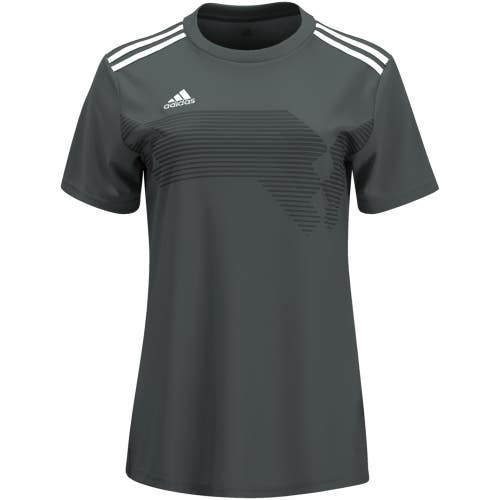 Adidas Campeon 19 Soccer Jersey Women's S Dark Gray Short Sleeve Active UPS902