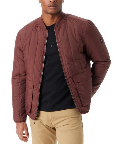 Bass Outdoor Bomber Jacket Men 2XL Rum Raisin Reversible Full Zip Casual UPS1264