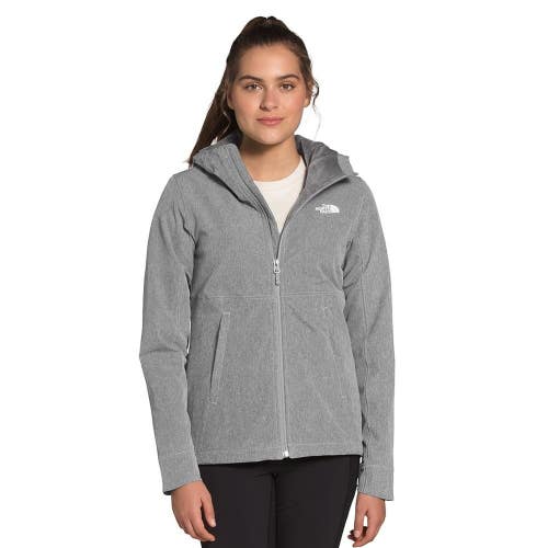 The North Face Shelbe Raschel Hoodie Women's L Gray Heather Fleece Lined UPS1142