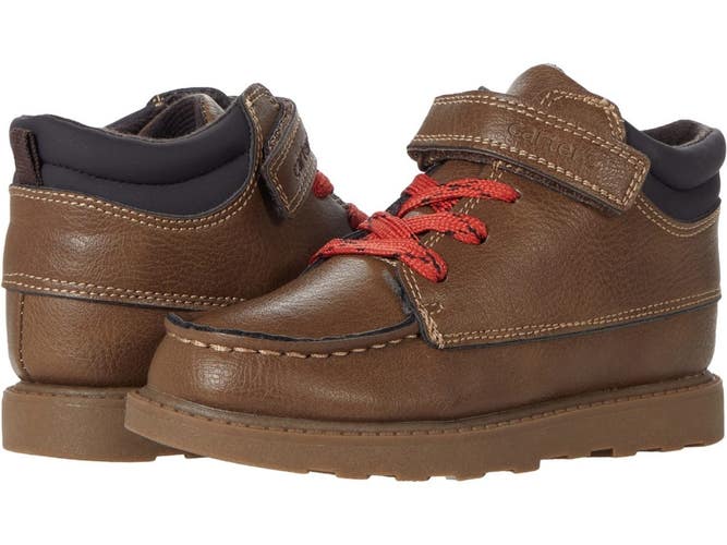Carter's Norman Boots Boys US 11 Brown Leather Round Toe Ankle Outdoor ZAP2465