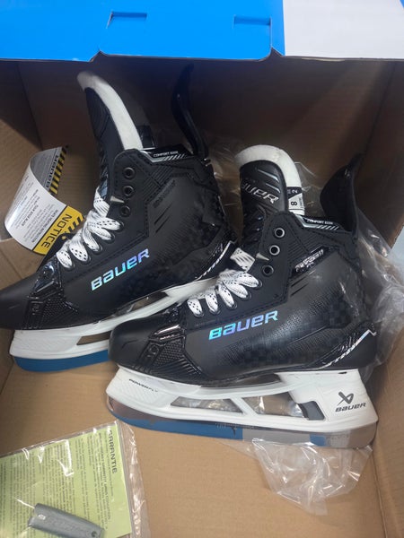 Black Bauer Supreme Shadow Hockey Skates Regular size 8/ Fit 2