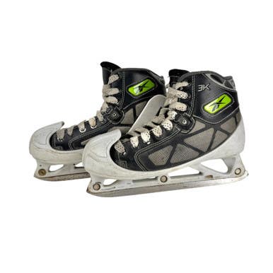 Used Reebok 3k Hockey Goalie Skate Black Junior 5d 11506-s000209107