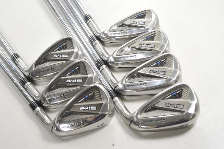 TaylorMade SIM2 Max 5-PW,AW Iron Set Stiff Flex Right KBS MAX MT Steel # 218199