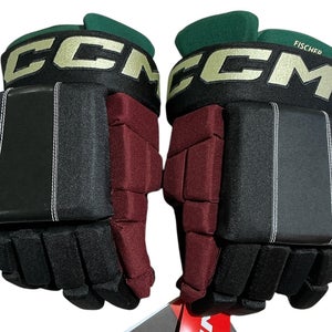 FISCHER CCM HG4RPP Pro Stock 14” Hockey Gloves Coyotes Black (New) 78015