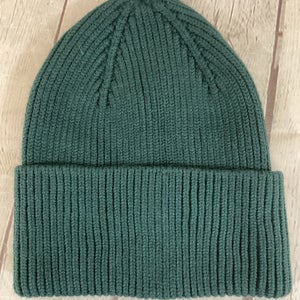 Women's Ribbed Beanie Hat Cap HEADWEAR Teal Green OSFM NEW