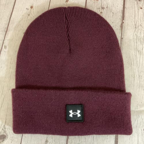 Under Armour 1373155 Men's HALFTIME CUFF 100% Acrylic Beanie Maroon OSFM