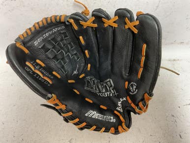 Used Mizuno MVP Youth GPL 1150D2 Baseball Glove RH Throw Black And Orange 11 1/2" 11855-S000206238