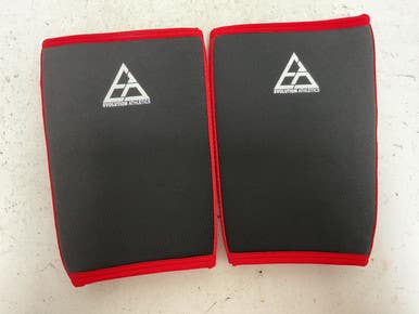 Used EVOLUTION ATHLETICS KNEE SLEEVES Black And Red 3X 11855-S000206181