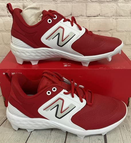 New Balance PL3000R6 Fresh Foam 3000 v6 Molded Football Cleats Red White US 16