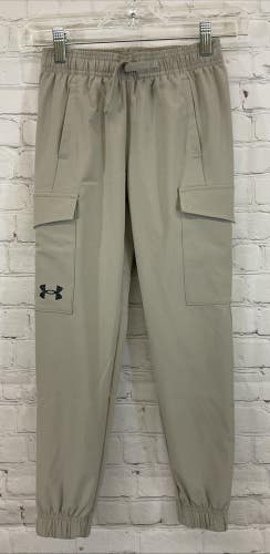 Under Armour 1377360 Boy's Pennant Woven Cargo Pants Khaki YXS Extra Small
