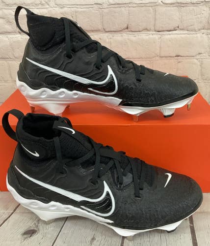 Nike DJ6517-001 Alpha Huarache NXT Metal Baseball Cleats Black White US 7 W 8.5