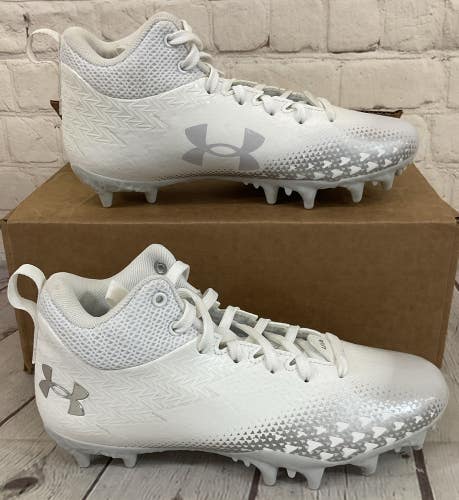 Under Armour 3026979-102 Spotlight Select 3 JR MC Football Cleats White US 4Y