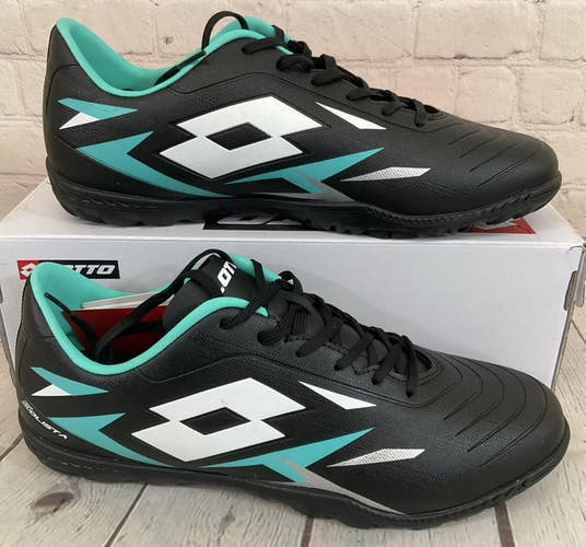 Lotto 218134 9FE Solista 700 VI TF Soccer Shoes Black White Green 929C US 3