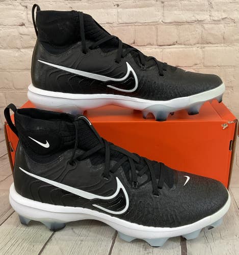 Nike DJ6519-001 Alpha Huarache NXT MCS Baseball Cleats Black White US 14 W 15.5