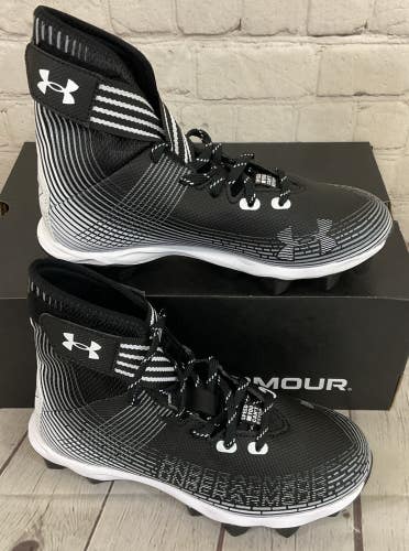 Under Armour 3023724-003 Highlight Franchise JR Football Cleat Black White US 4Y