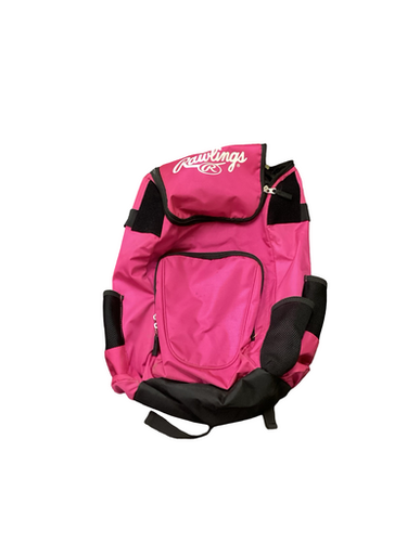 Used Rawlings Fence Bag Bb Sb Player Backpack Pink And Black 11613-s000175122