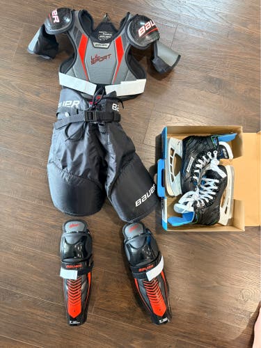Bauer XLP Hockey Skates Regular Width 11 (New) + protective gear