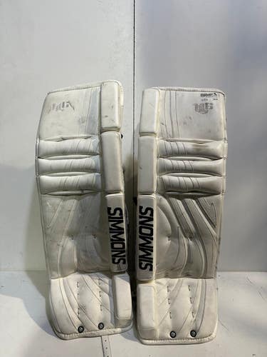 Used Simmons Uj6 34+2 Gp Goalie Leg Pads Senior White 34" 11615-s000239430