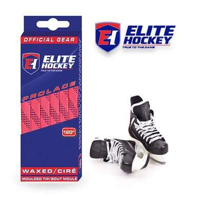 New Elite Hockey Waxed Laces Neon Pink Navy 108" 11506-eltnpn108