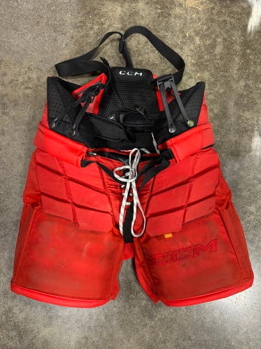 Red Senior Medium CCM Axis XF Hockey Goalie Pants (Used)