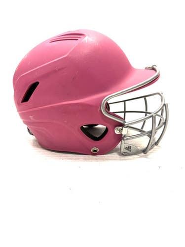 Used Adidas 6 3 8 - 7 5 8 Inch Batting Helmet W Mask Pink S M 11860-s000264672