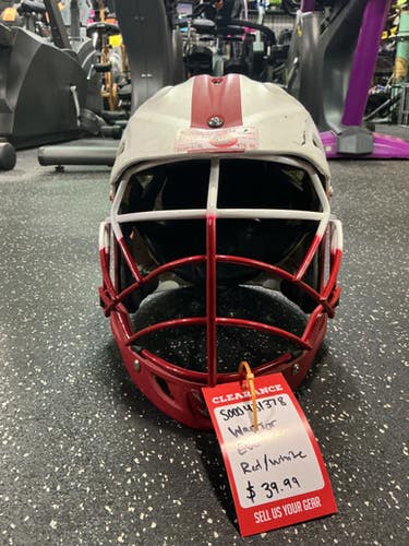 Used Warrior Evo Lacrosse Helmet Red L Xl 10743-s000431378