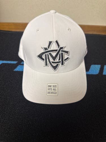 White Men's One Size Fits All CCM Hat (New)