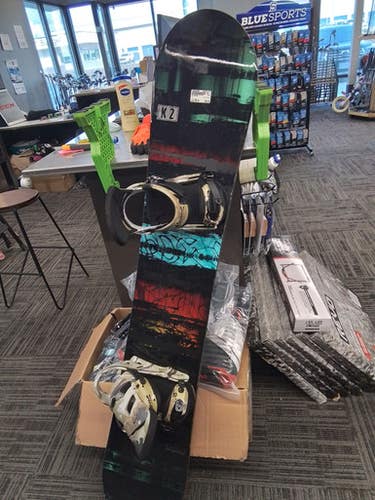 Used K2 Raygun 159 Cm Men's Snowboard Combo 11769-s000023286